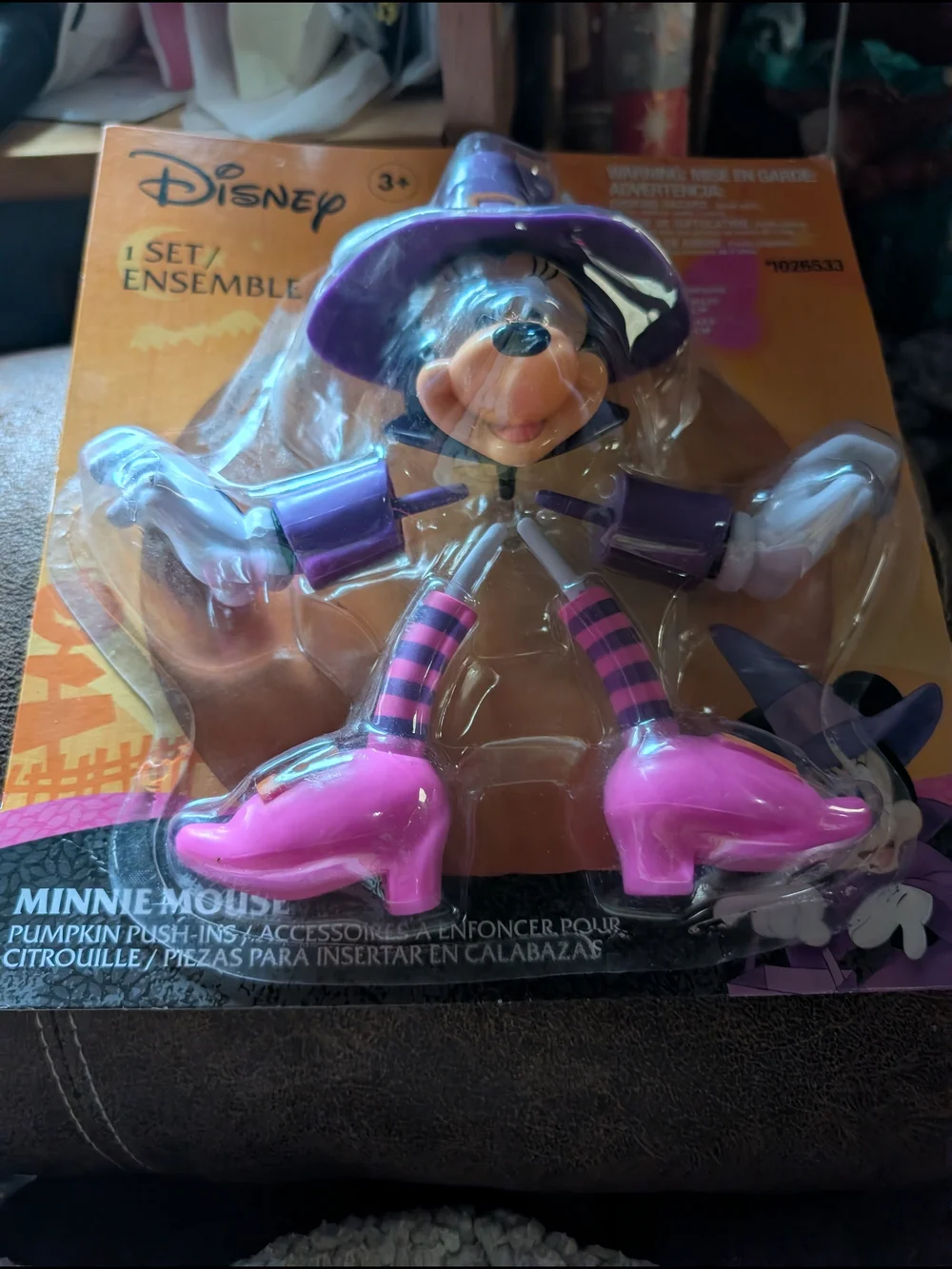 Disney Minnie Mouse Kids' Halloween Witch Figure Pumpkin Decorator